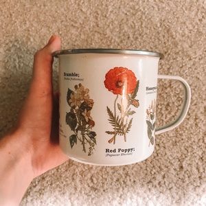 Vintage Style Floral Camping Mug